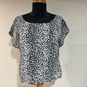 Love on a Hanger Black and White Abstract Blouse